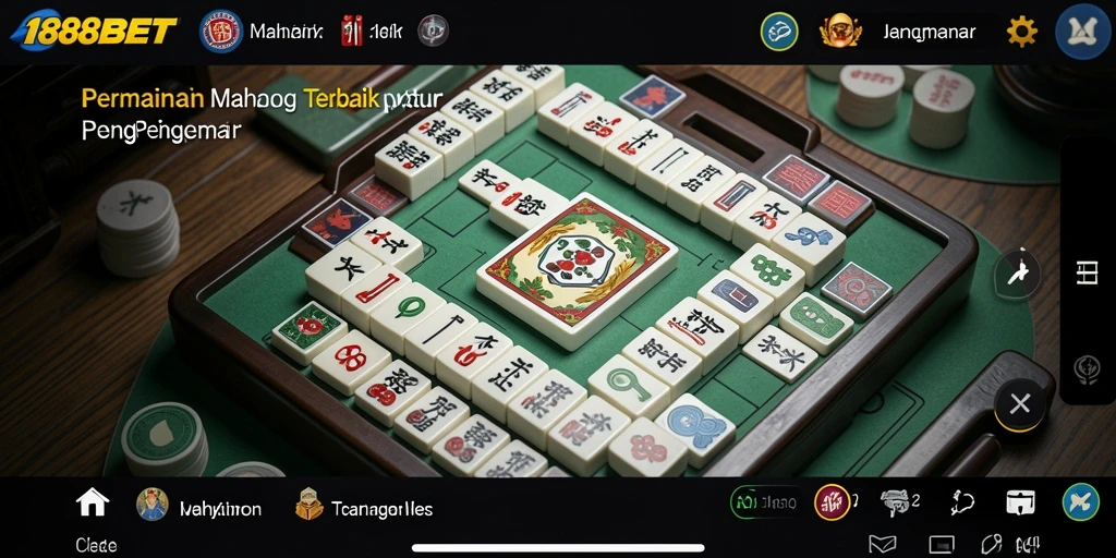 Tampilan gameplay Mahjong yang seru dan interaktif di 188BET.