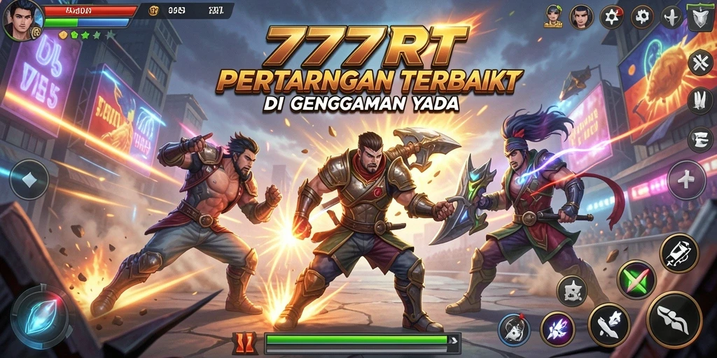 Screenshot gameplay 777RT menampilkan aksi pertarungan yang mendebarkan.