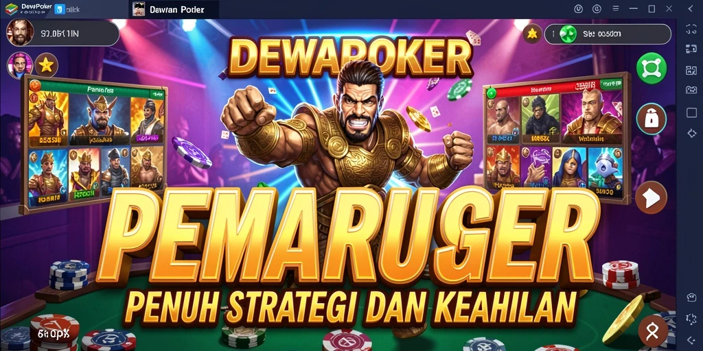 Tampilan gameplay seru DEWAPOKER dalam pertarungan intens.