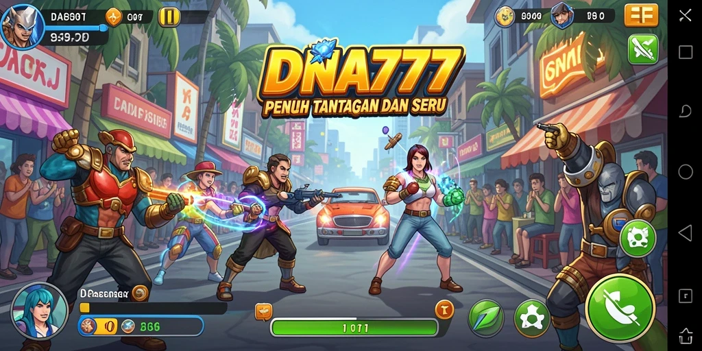 Tampilan gameplay DNA777 yang seru dan penuh aksi.
