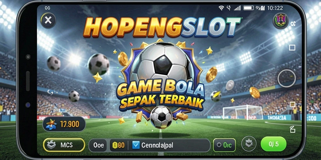 Screenshot gameplay HOPENGSLOT menunjukkan pengalaman bermain slot sepak bola yang seru.