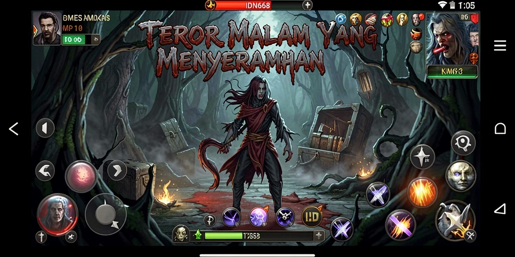 Gameplay mencekam dari IDN668 dengan elemen horor yang intens.