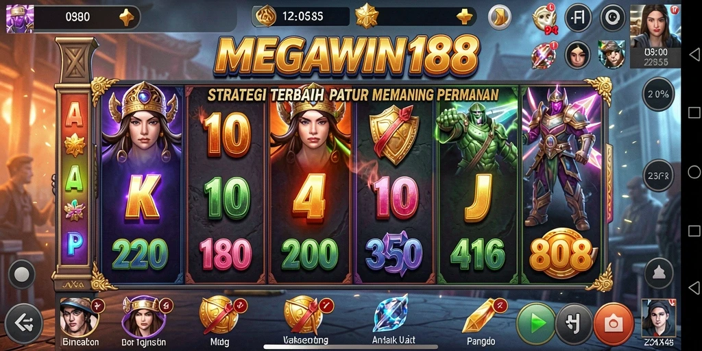 Screenshot gameplay MEGAWIN188 yang menunjukkan taktik bertarung.