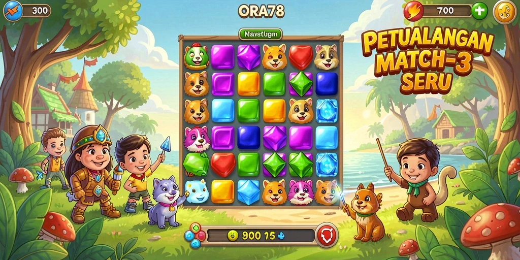 Tampilan gameplay ORA78 dengan aksi pertandingan yang seru.