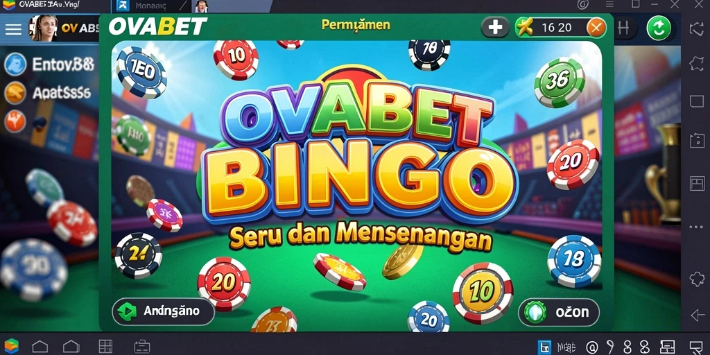 Tampilan gameplay menarik dalam aplikasi Bingo OVABET.