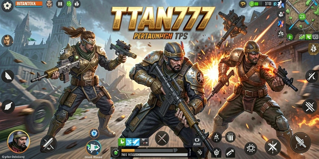 Gameplay intens dan aksi menegangkan dalam TITAN777.